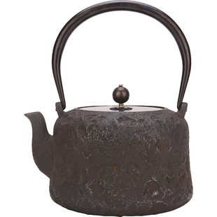 日本师傅制作纯手工无涂层砂铁壶生铁壶烧水泡茶老铁壶家用复古壶