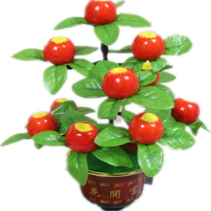 仿真绿植塑料花水果假果树小盆景盆栽苹果橘子桃子家居摆放包邮