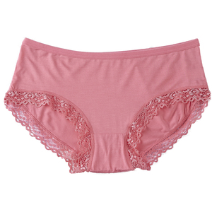 5条礼盒三角内裤女莫代尔纯全棉面料可爱性感大码透气蕾丝中低腰