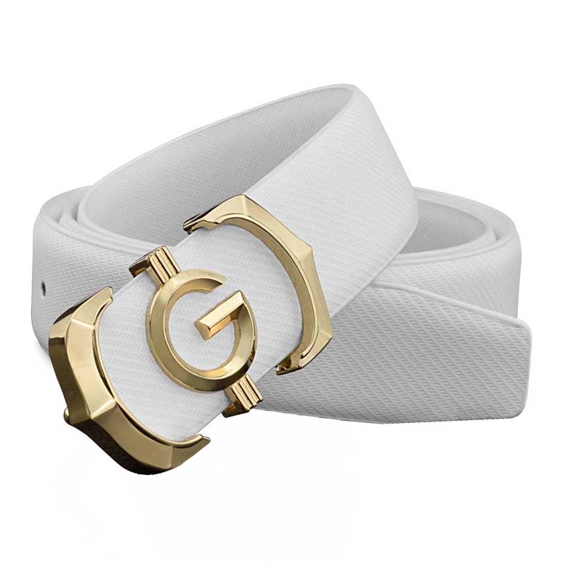 细款韩版棕色简约风针扣男士皮带