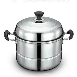 包邮特厚不锈钢蒸锅电磁炉适用28-40cm2层3层大蒸锅实惠闷罐闷锅