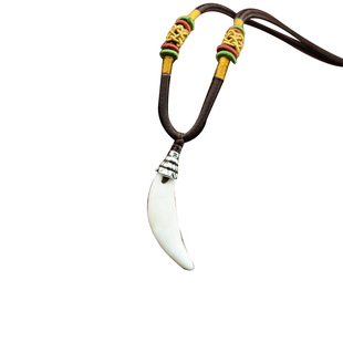 个性仿狼牙吊坠真品狗牙男士项链送男女情侣饰品宝宝婴儿平安随身