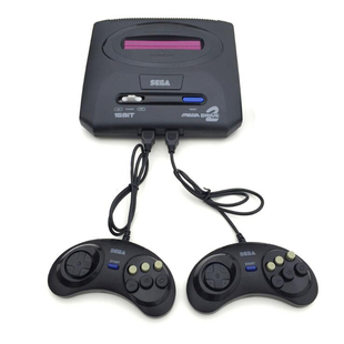 世嘉游戏机2代世嘉机游戏MD黑卡16位机电视双人对打游戏机手柄