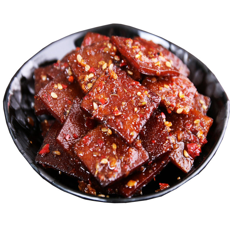 湖南特产平江香辣豆皮手工辣条