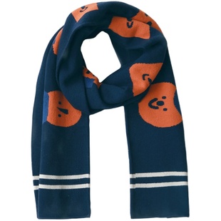 云朵工厂 船员针织围巾新款女秋冬季毛线针织围巾情侣学生围脖