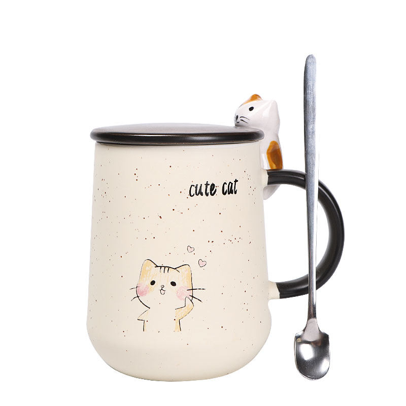 杯子可爱马克杯ins简约情侣水杯