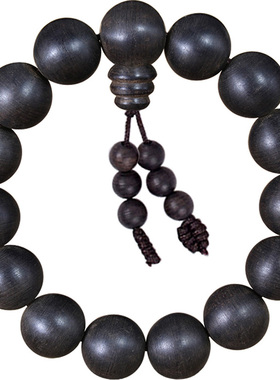 雨沐田天然越南水沉香木佛珠手链