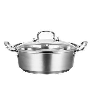 无磁不锈钢火锅加深汤锅不粘锅复底加厚家用火锅盆燃气电磁炉通用