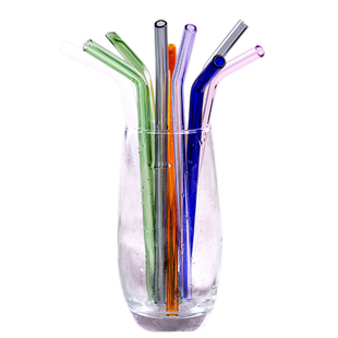 可戳破包装尖头玻璃吸管彩色耐高温珍珠奶茶大吸管粗牛奶果汁饮料