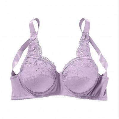 带钢托棉质大尺码胖mm内超薄文胸