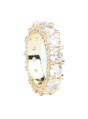 锆石戒指x-dude铜镀金街头男女