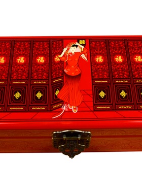 中国风纯手工漆器摆件首饰盒抽屉珠宝收纳盒结婚嫁妆传统特色礼品