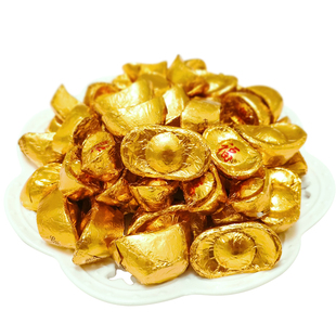 优质代可可脂福字金元宝金币儿童巧克力散装蛋糕烘焙装饰婚庆喜糖