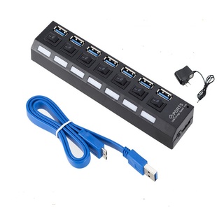 USB2.0HUB4口7口  3.0USB扩展器 支持移动硬盘 带独立开关 供电足