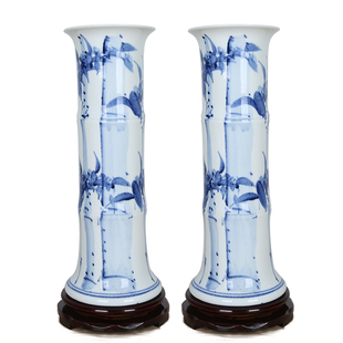 景德镇陶瓷筒富贵竹花瓶插花摆件客厅落地特大号直筒水养培插花器