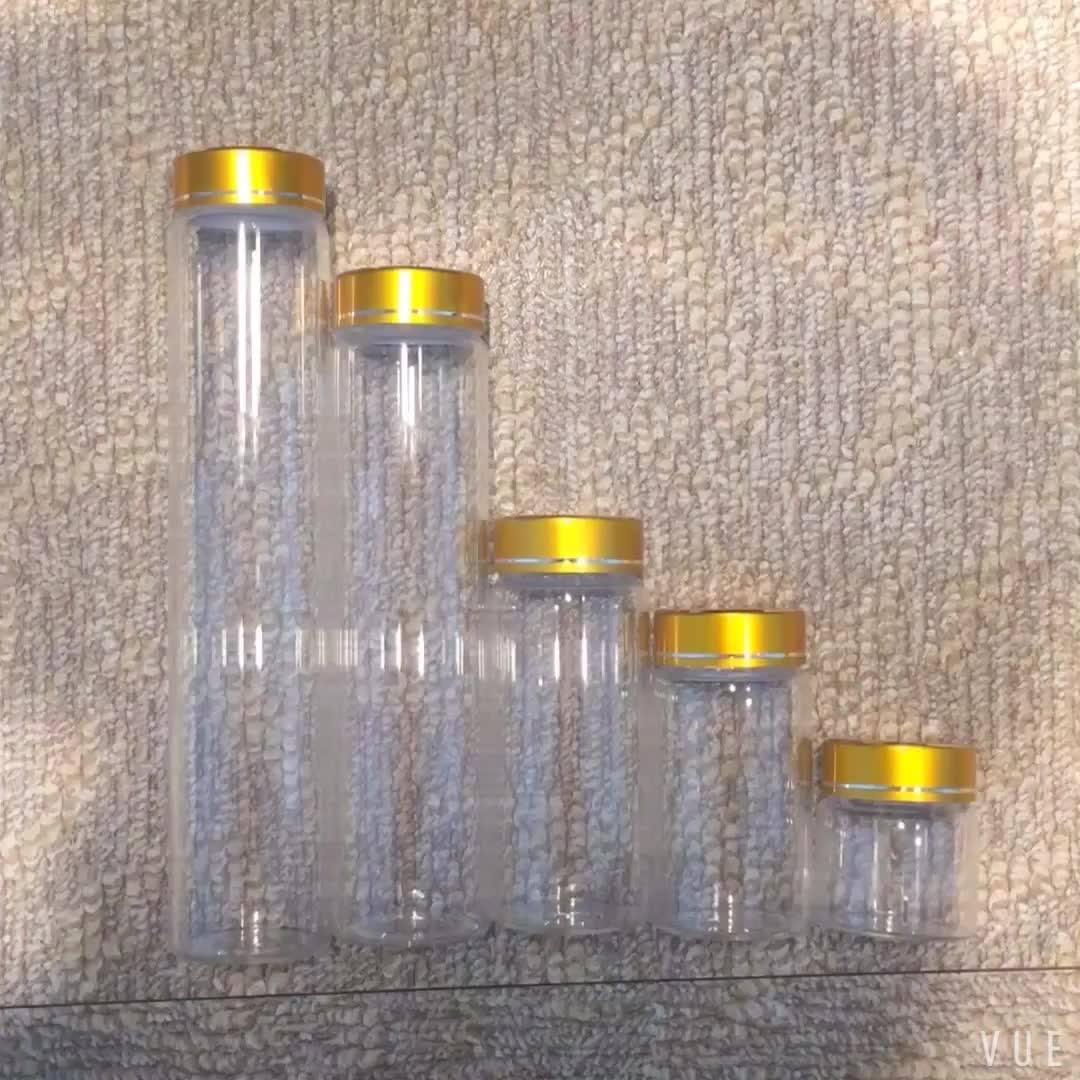 2019 Low Price Clear Glass Bottle With Alumite Lid Metal Lid Glass Jar