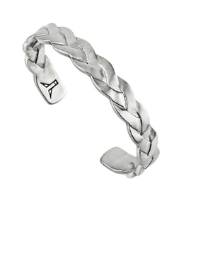 欧美风麻花潮牌刻字钛钢汉子手环