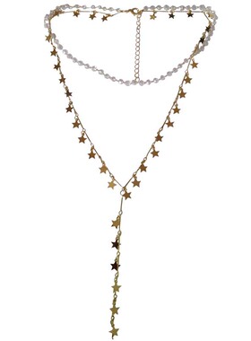 装饰性感y形长款项链星星多层
