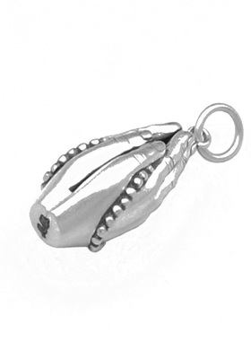 足银佛手祈祷哑光保平安吊坠