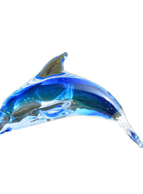 玻璃海豚琉璃摆件鱼缸海洋礼物