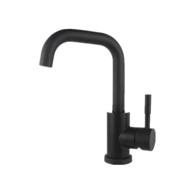 出口德国不锈钢黑色面盆水龙头白色冷热水龙头浴室洗衣池台盆龙头