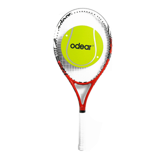 Odear网球拍初学进阶男女通用单人双人初学者套装碳铝一体选修课