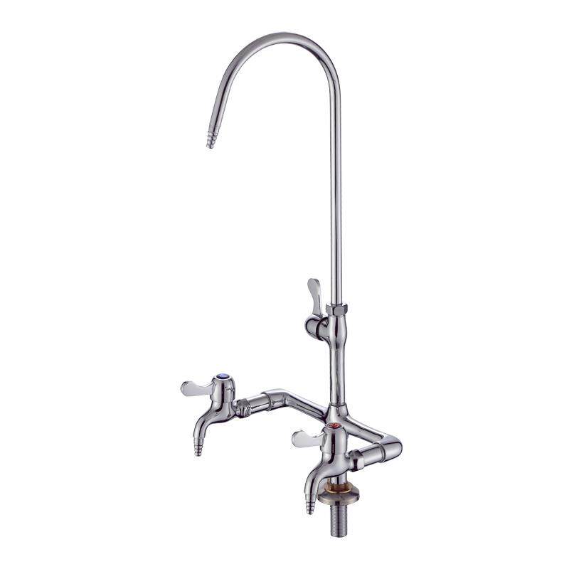 实验室化验三联三口快开水龙头 面盆水嘴 大学高教水咀包邮