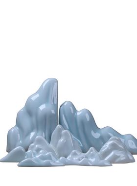 新中式风禅意假山茶室软装饰品