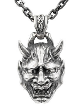 S925纯银原创日本般若男士吊坠