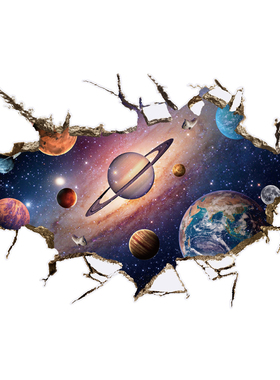 星球宇宙太空装饰品3d立体墙贴