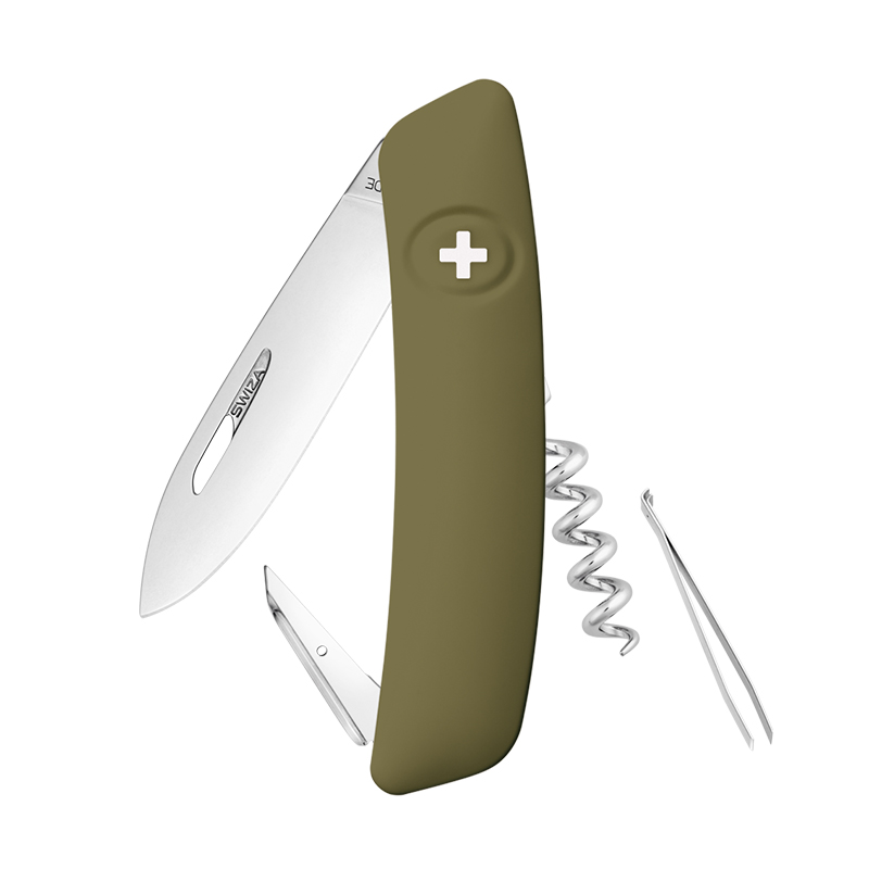 瑞士军刀原装正版 瑞莎Swiza95mm户外多功能组合小刀探路者军士刀