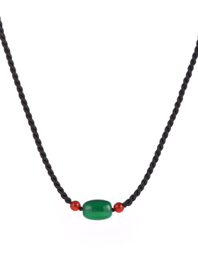 绿玛链项链女款夏天百搭颈链脖子装饰品简单水晶锁骨链短款小清新