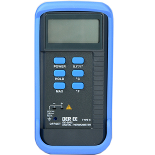 进口得益DE-3003工业高精度表面K型热电偶数字接触式测温仪温度计