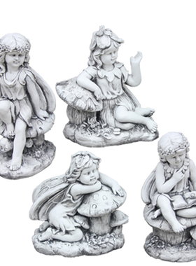 欧式复古天使雕塑花园摆件