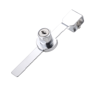 锯齿锁璃门锁展示柜台烟柜推拉门单双开门移门锁免开孔橱窗锁