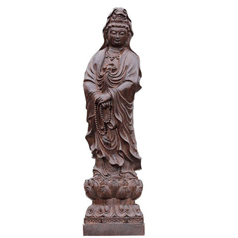 天然雕刻供奉红木客厅观音佛像