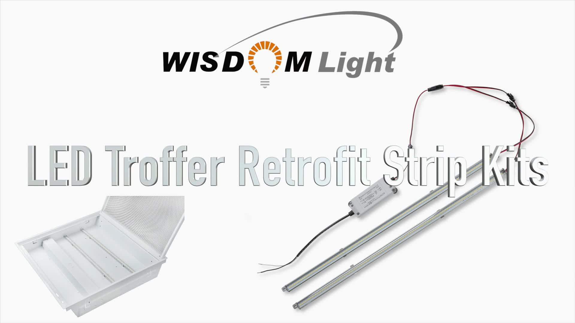 Dlc Etl Approved Led Strip Light 60w 7800lm Troffer Retrofit