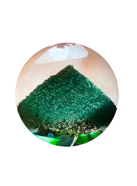 diy天然绿幽灵金字塔无孔散珠