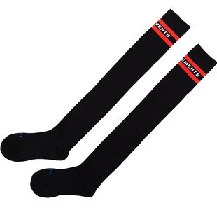 高尔夫网球运动袜子短款中款过膝袜黑色女条纹羽毛球足球袜纯棉袜