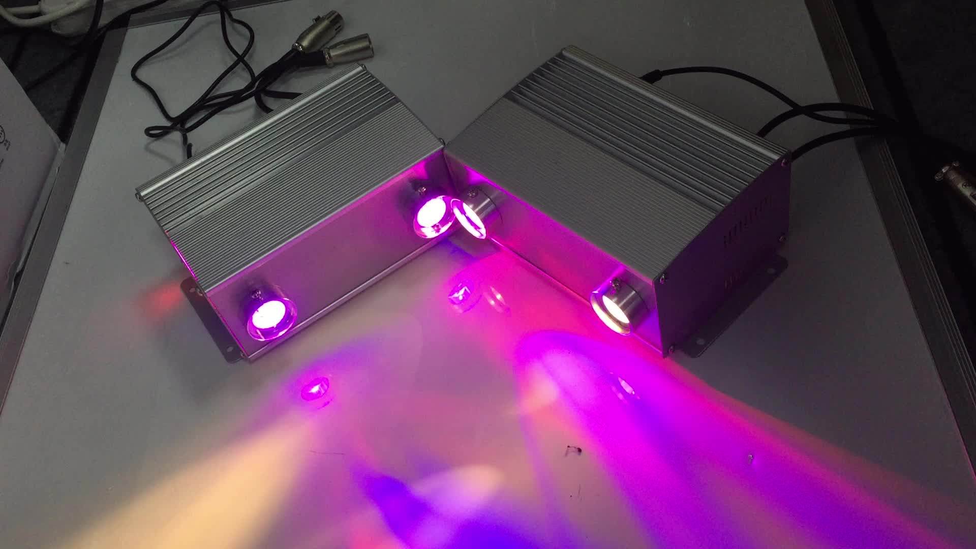 Super Brightness Twin Port Dmx 10w Fiber Optic Light Box With Color