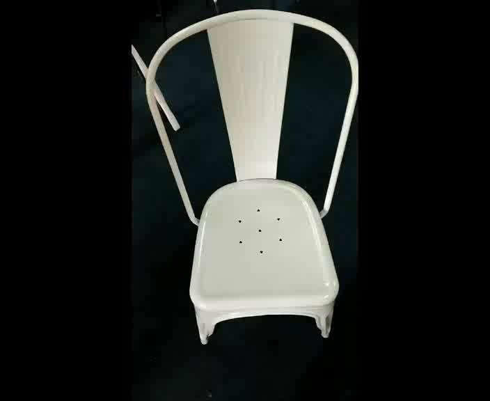 Stainless Steel Restaurant Furniture Vintage Metal Dining Chair Bar