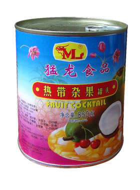 猛龙热带杂果罐头烘焙原料披萨