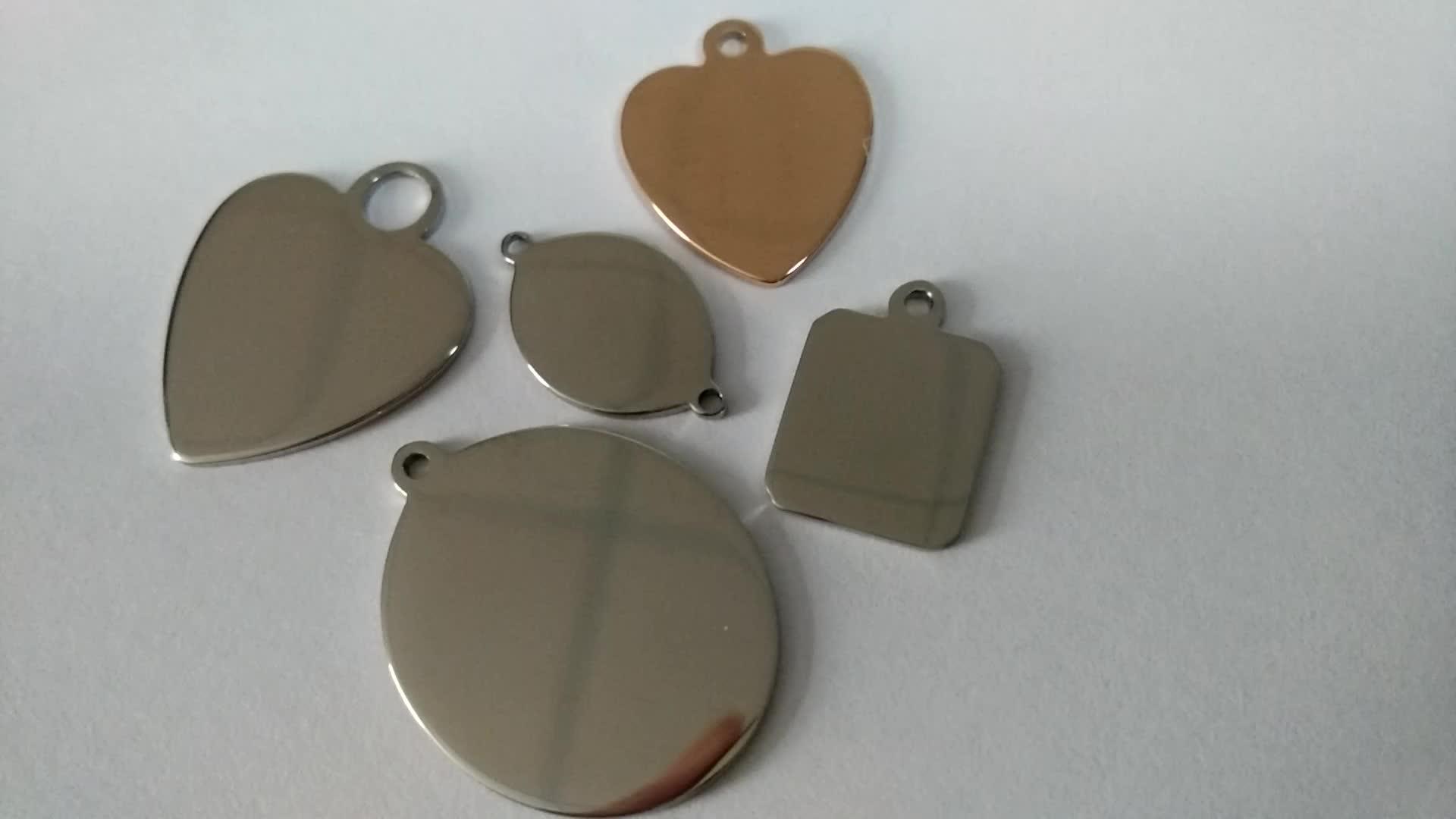 Custom Logo Engraved Jewelry Tag Pendant Metal Blank Pendants Buy