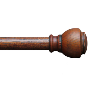 唯幔尚品*32仿实木铝合金包覆窗帘杆 罗马杆架加粗大承重上门安装