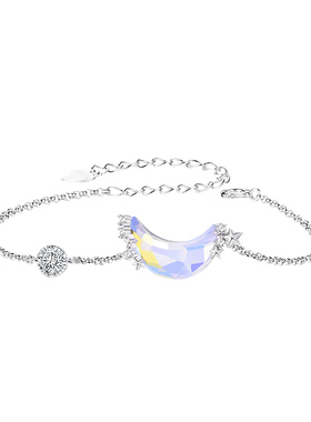 微汀|月亮清泉纯银手链闺蜜礼物