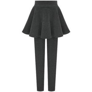 带绒打底裤裙子假两件女加厚薄款连裙连裤裙外穿包臀带裙裤包裙冬