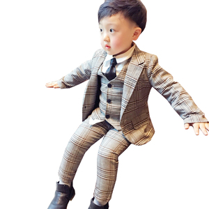6儿童小西装春秋男童韩版西服三件套装2-3-5岁4男宝宝7花童礼服潮