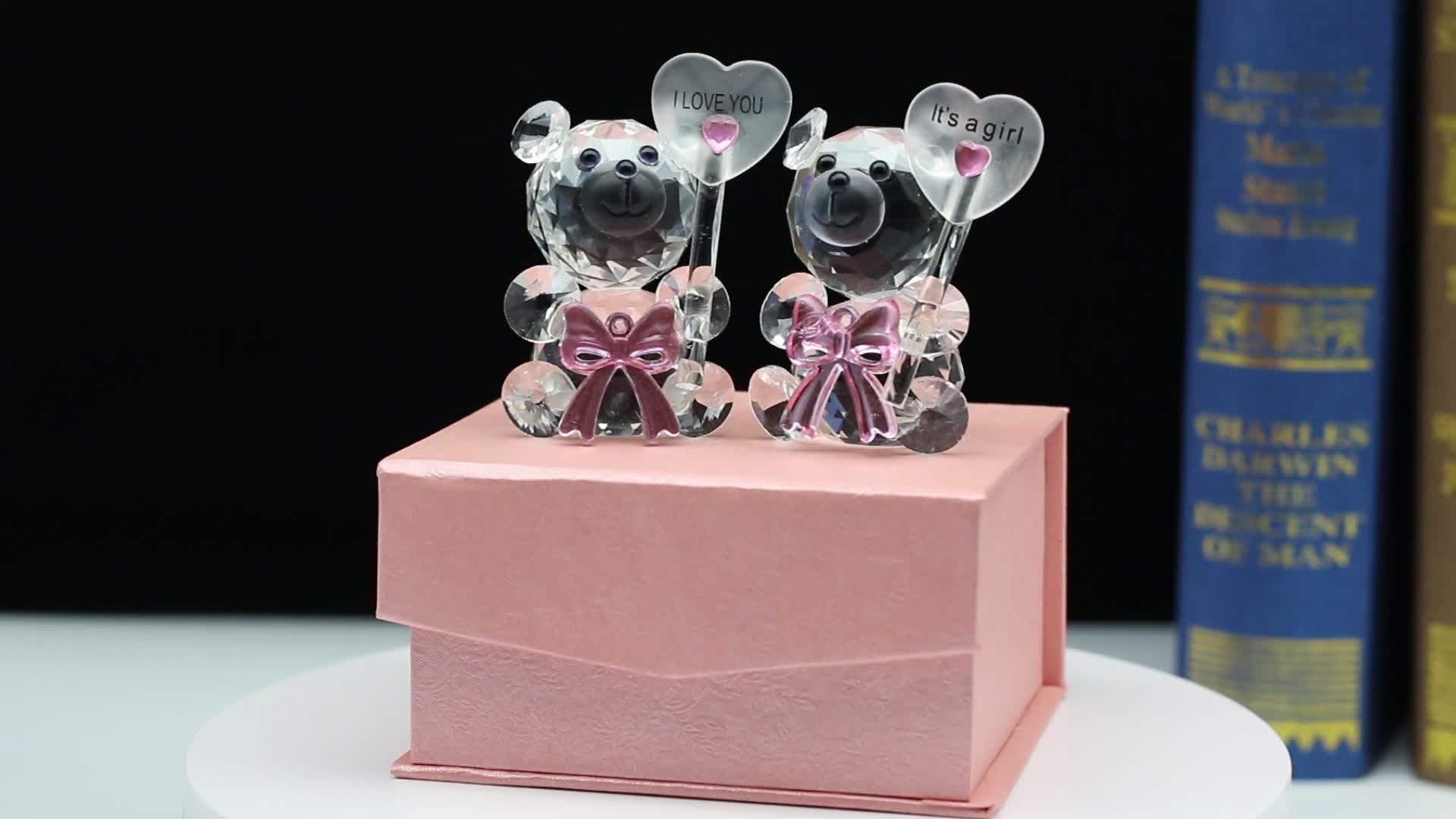 2018 Best Selling Crystal Teddy Bear Baby Shower Favors Gifts