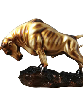 牛客厅摆件客厅老板桌装饰品中式