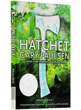 预售 【中商原版】手斧男孩 英文原版 Hatchet 儿童文学 纽伯瑞奖小说 悬疑探险 荒野求生 1020L 暑期书单 12岁+ 课外读物